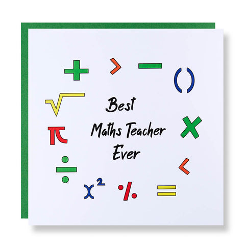 Maths Teacher Card