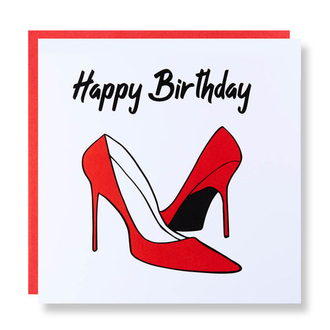 Happy Birthday Card - Red Shoes