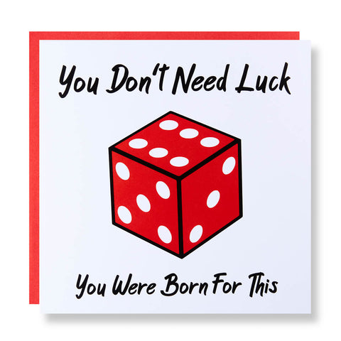 Good Luck Card - Large Dice
