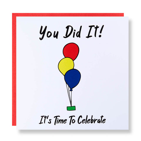 You Did It Card - Balloons