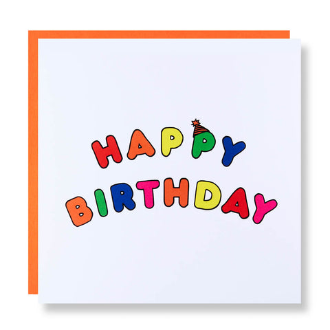 Happy Birthday Card - Colourful Letters